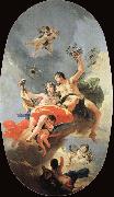 Giovanni Battista Tiepolo Triumph of ephy and Flora oil painting artist